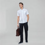 Giordano Men's Slim Linen Cotton Short - Sleeve Shirt - first_variant_option_2 Premium Shirt for Giordano
