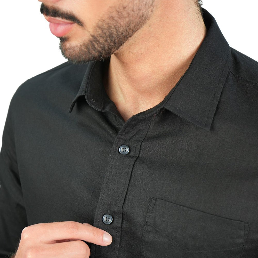 Giordano Men's Slim Linen Cotton Solid Shirt - first_variant_option_2 Premium Shirt for Giordano