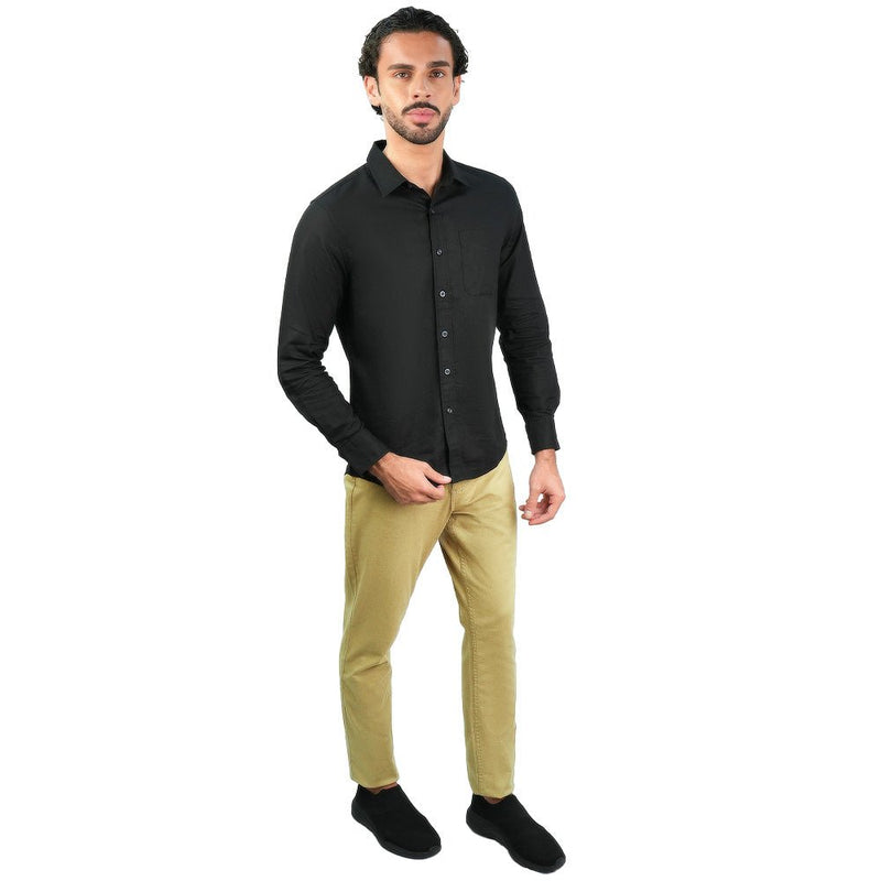 Giordano Men's Slim Linen Cotton Solid Shirt - first_variant_option_2 Premium Shirt for Giordano