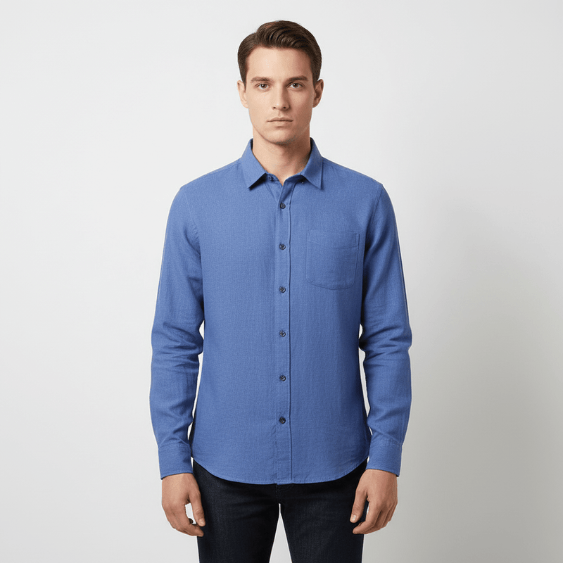 Giordano Men's Slim Linen Cotton Solid Shirt - first_variant_option_2 Premium Shirts for Giordano