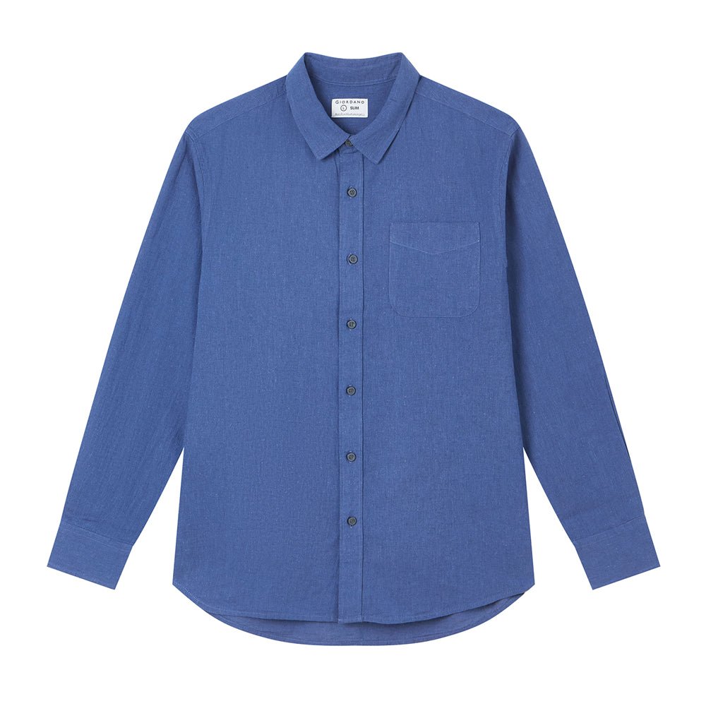 Giordano Men's Slim Linen Cotton Solid Shirt - first_variant_option_2 Premium Shirt for Giordano