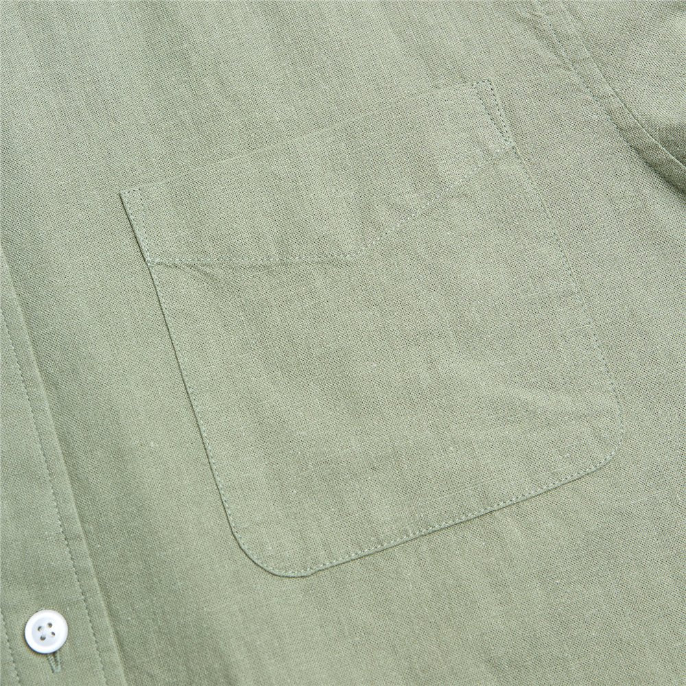 Giordano Men's Slim Linen Cotton Solid Shirt - Premium Shirts