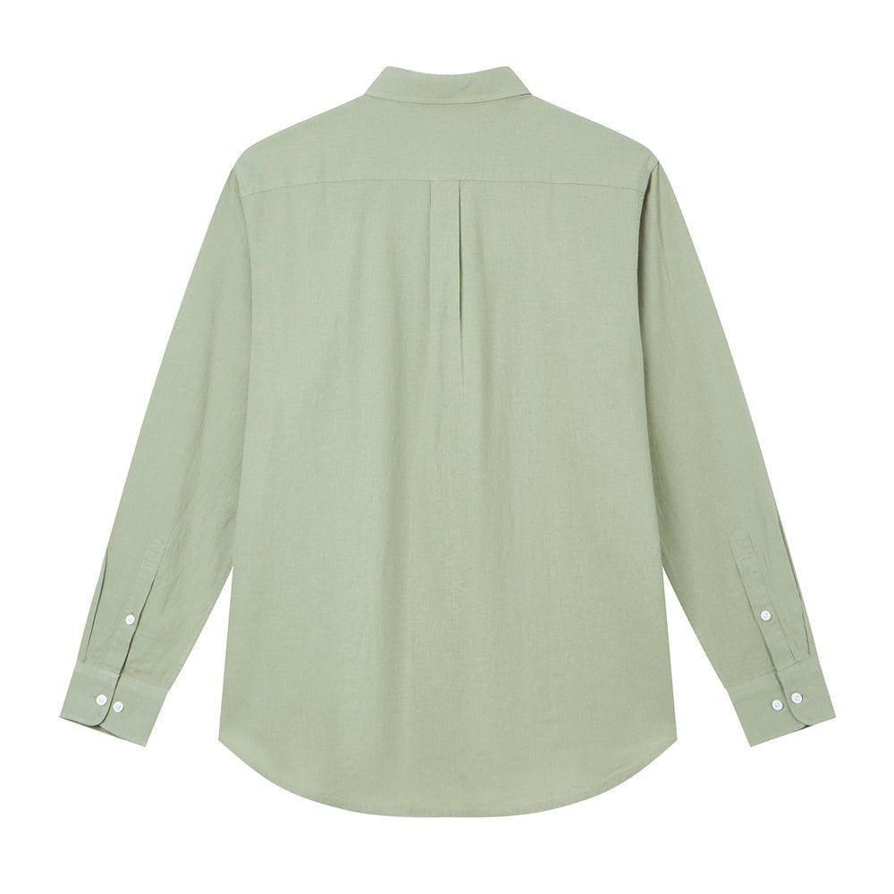 Giordano Men's Slim Linen Cotton Solid Shirt - Premium Shirts