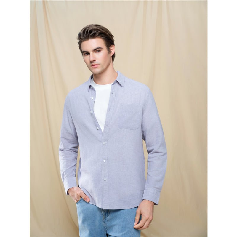 Giordano Men's Slim Linen Cotton Solid Shirt - first_variant_option_2 Premium Shirt for Giordano