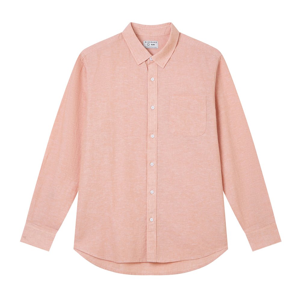 Giordano Men's Slim Linen Cotton Solid Shirt - first_variant_option_2 Premium Shirt for Giordano