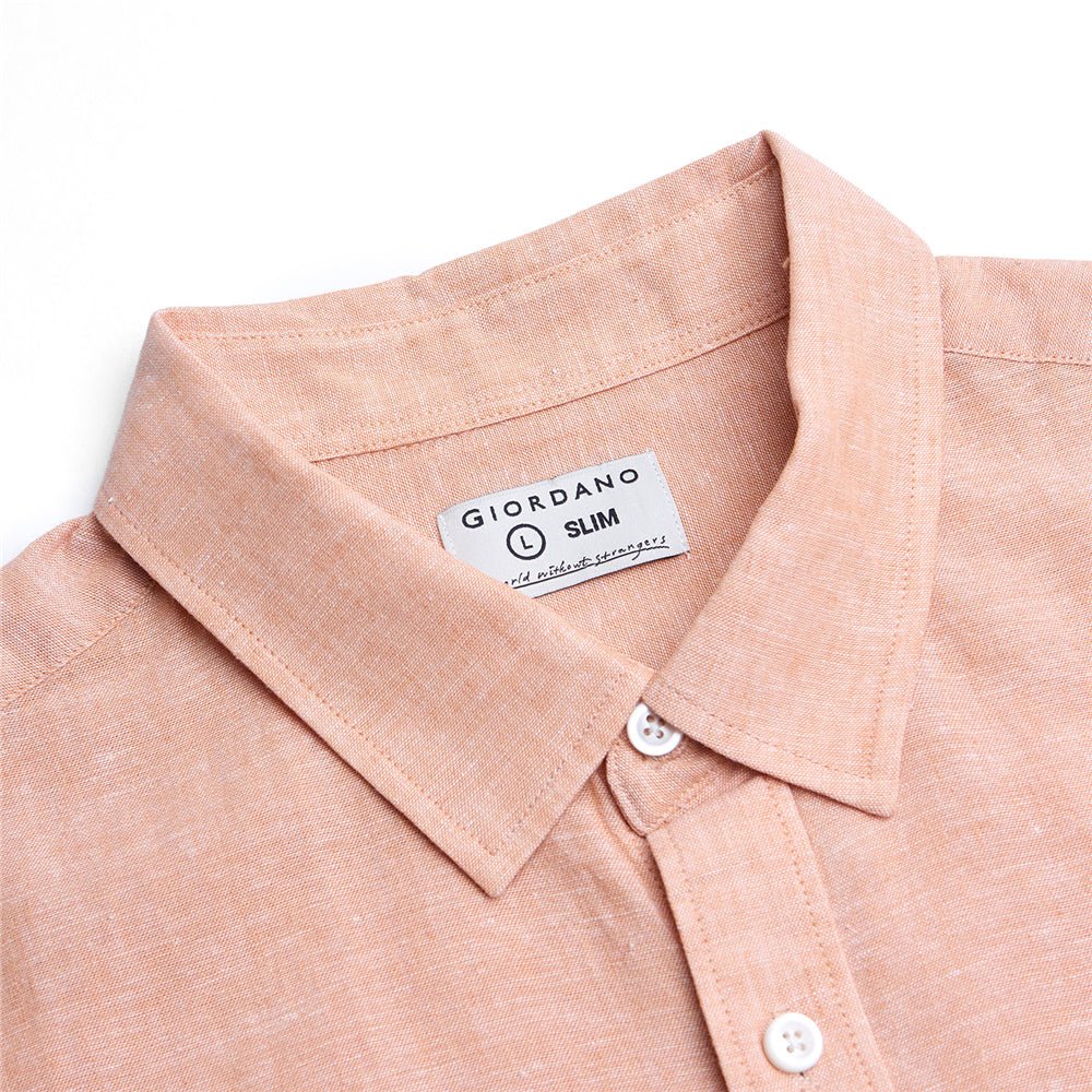 Giordano Men's Slim Linen Cotton Solid Shirt - first_variant_option_2 Premium Shirt for Giordano