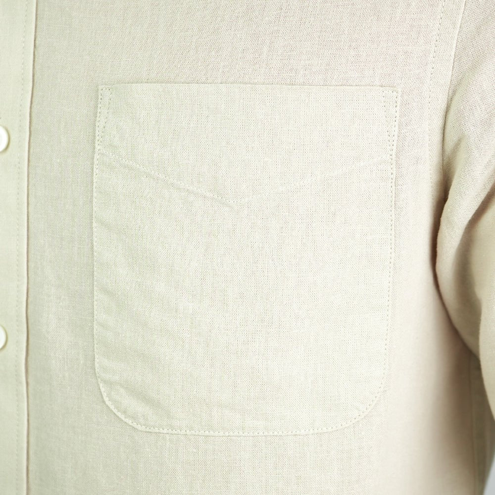 Giordano Men's Slim Linen Cotton Solid Shirt - Premium Shirt