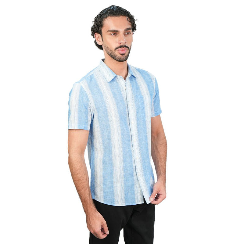 Giordano Men's Slim Linen Cotton Striped Shirt - first_variant_option_2 Premium Shirt for Giordano