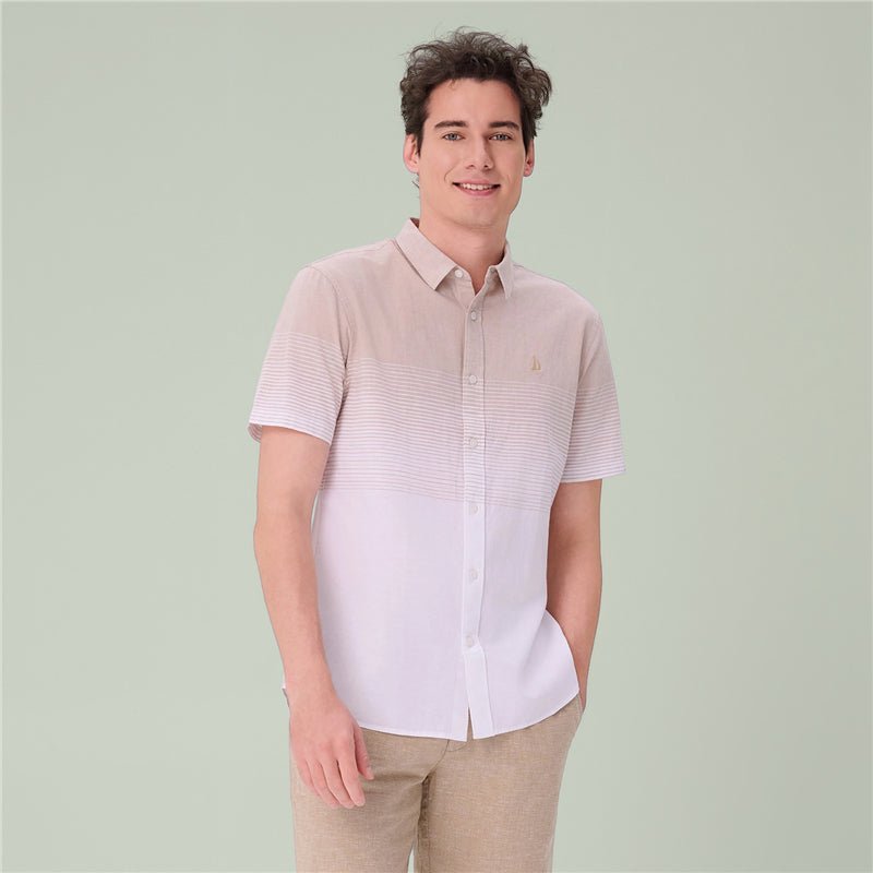Giordano Men's Slim Linen Lyocell Signature Shirt - first_variant_option_2 Premium Shirt for Giordano