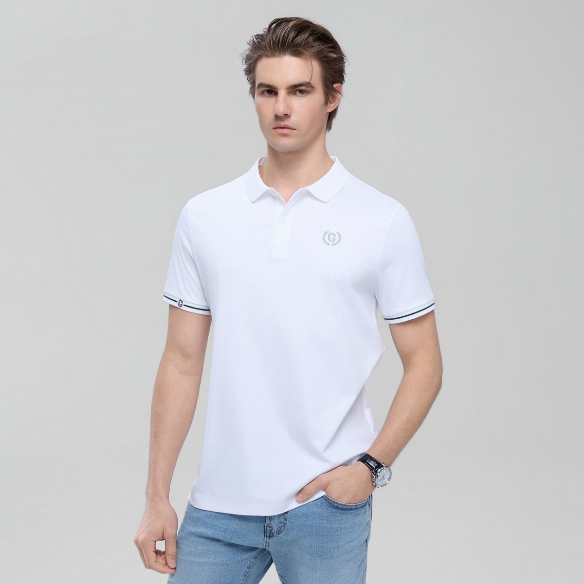 Giordano Men's Slim Liquid Touch Interlock Polo - Premium Polo