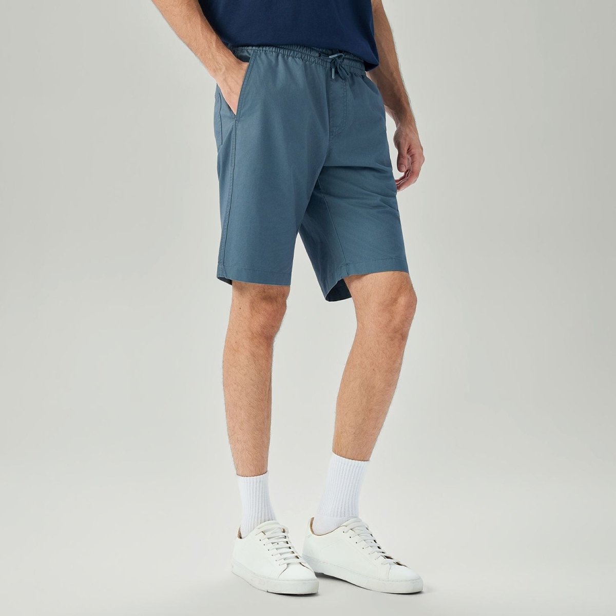 Giordano Men's Slim Peach Twill Elastic Shorts - Premium Shorts