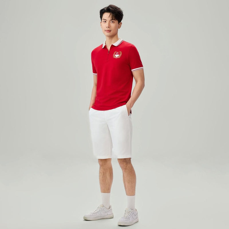Giordano Men's Slim Peach Twill Elastic Shorts - Premium Shorts
