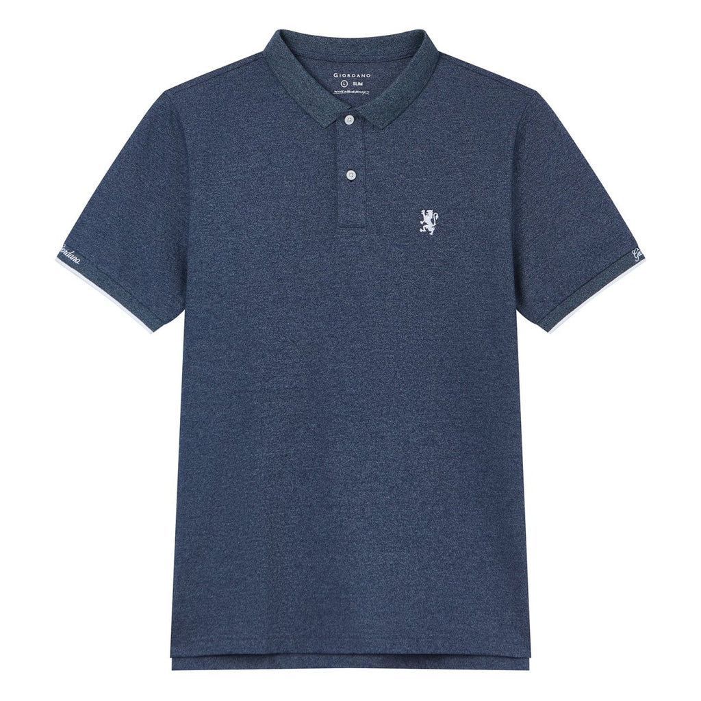 Giordano Men’s Slim Pique Bold Polo with Embroidery - first_variant_option_2 Premium Polo for Giordano