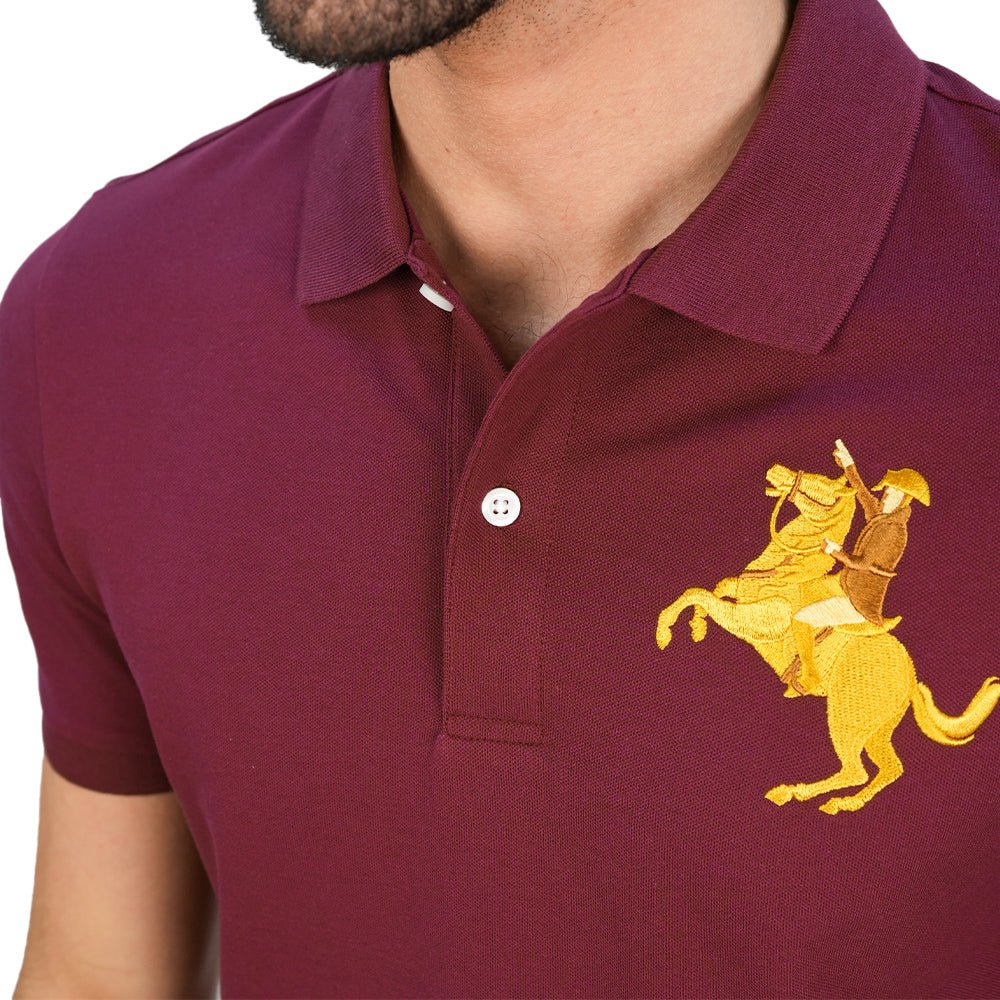 Giordano Men’s Slim Pique LNY Polo with Napoleon Embroidery - first_variant_option_2 Premium Polo for Giordano