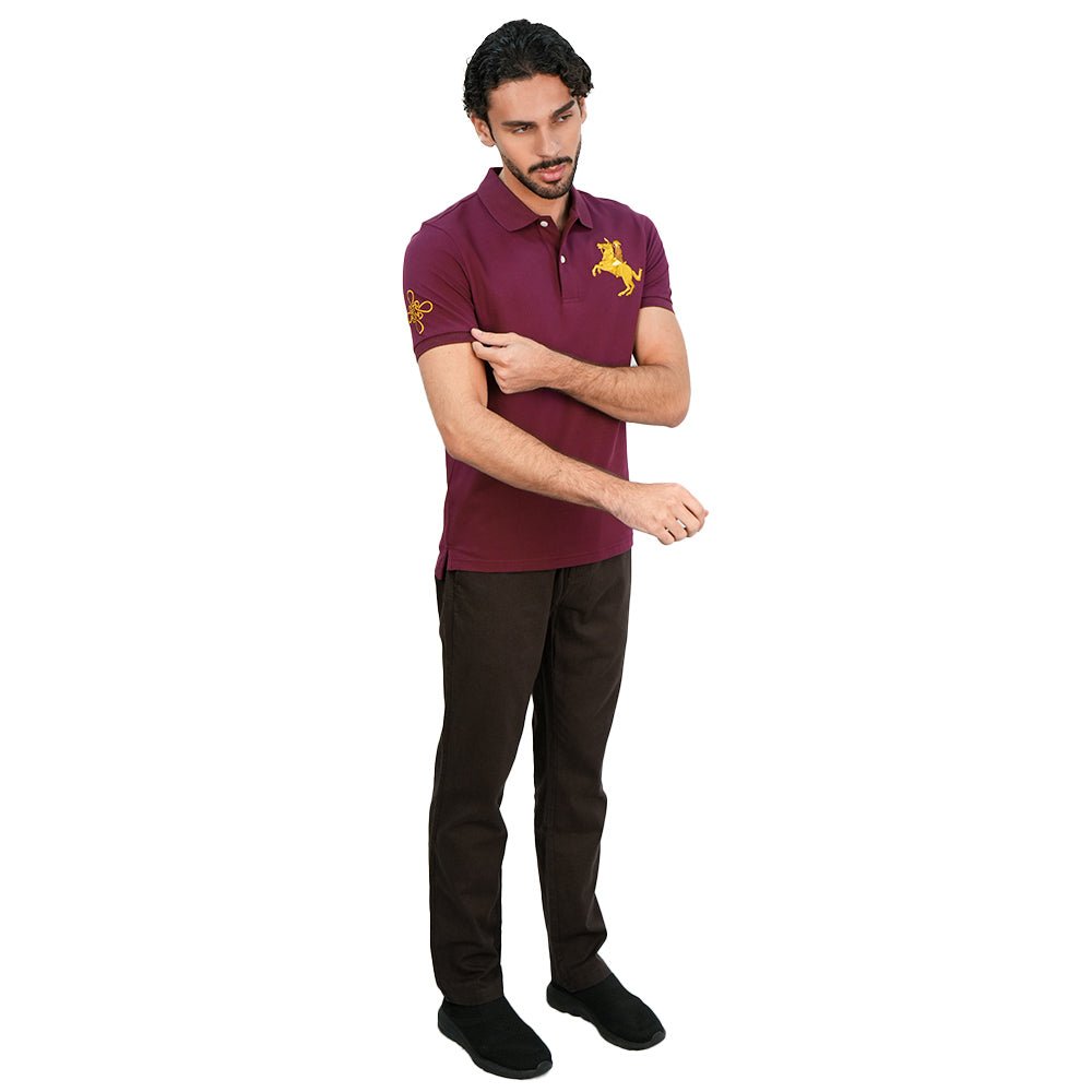 Giordano Men’s Slim Pique LNY Polo with Napoleon Embroidery - first_variant_option_2 Premium Polo for Giordano