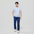 Giordano Men’s Slim Pique Polo with Contrast Collar & Signature Embroidery - Premium Polo