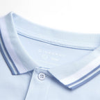 Giordano Men’s Slim Pique Polo with Contrast Collar & Signature Embroidery - Premium Polo