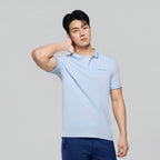 Giordano Men’s Slim Pique Polo with Contrast Collar & Signature Embroidery - Premium Polo