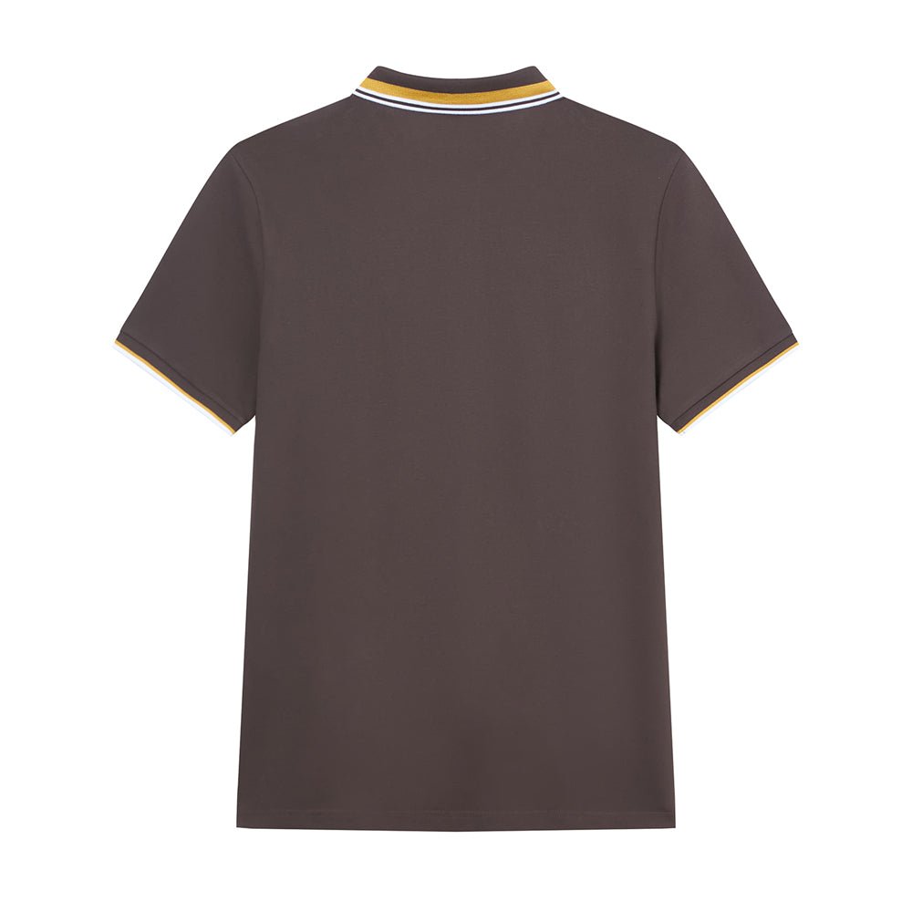 Giordano Men’s Slim Pique Polo with Contrast Collar & Signature Embroidery - first_variant_option_2 Premium Polo for Giordano