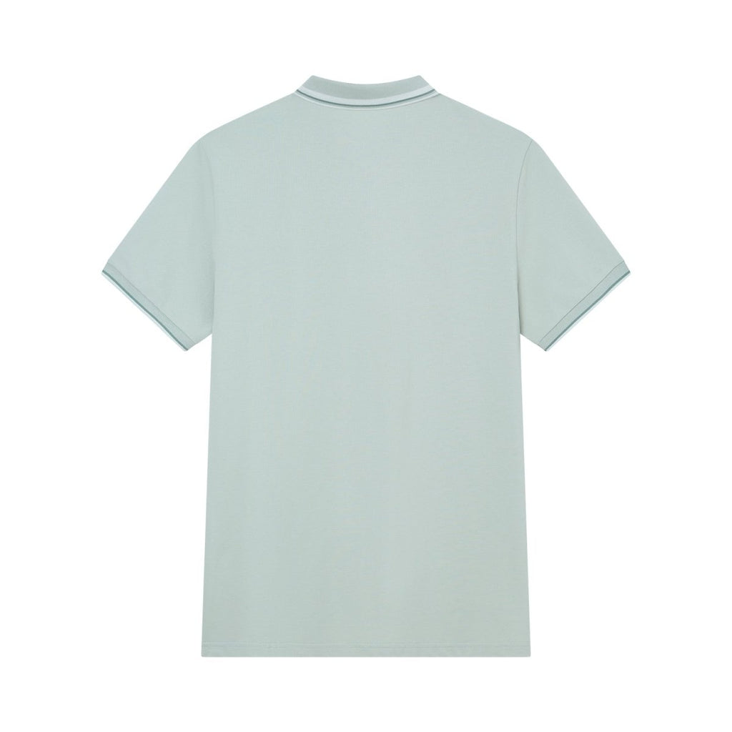 Giordano Men’s Slim Pique Polo with Contrast Collar & Signature Embroidery - Premium Polo