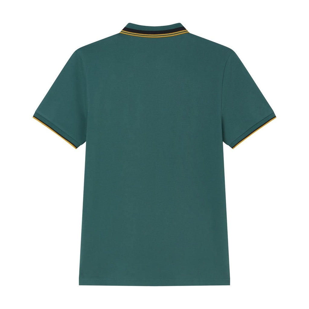 Giordano Men’s Slim Pique Polo with Contrast Collar & Signature Embroidery - first_variant_option_2 Premium Polo for Giordano