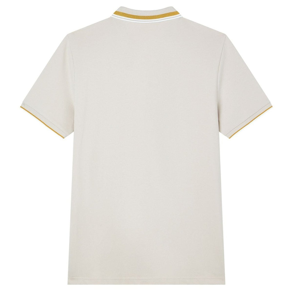 Giordano Men’s Slim Pique Polo with Contrast Collar & Signature Embroidery - Premium Polo