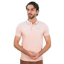 Giordano Men’s Slim Pique Polo with Contrast Collar & Signature Embroidery - Premium Polo