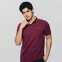 Giordano Men’S Slim Pique Polo With Contrast Collar & Signature Embroidery - first_variant_option_2 Premium Polo for Giordano