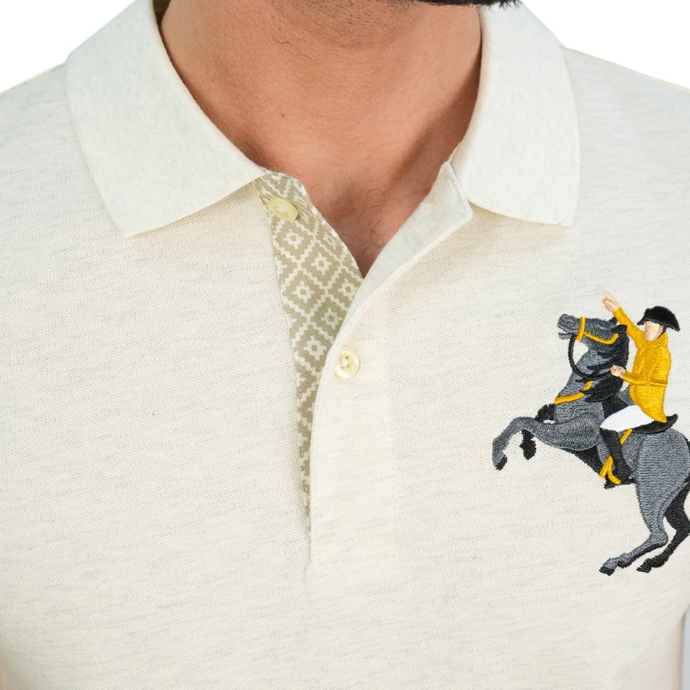 Giordano Men’s Slim Pique Polo with Napoleon Embroidery - first_variant_option_2 Premium Polo for Giordano