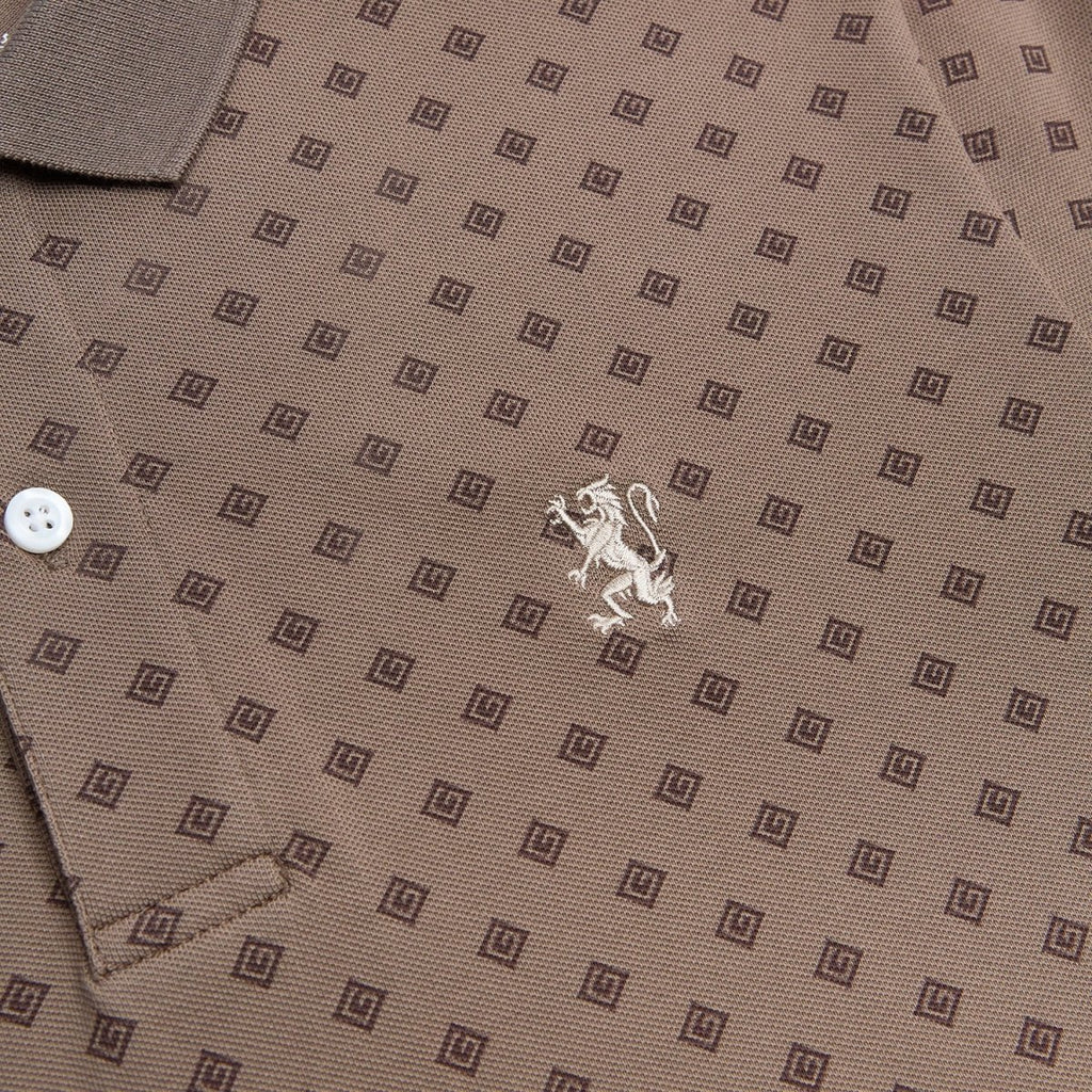 Giordano Men's Slim Pique Polo with Pattern Print - first_variant_option_2 Premium Polo for Giordano