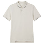 Giordano Men’s Slim Pique Solid Polo with Flat Knit Collar - Premium Polo