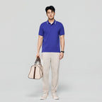 Giordano Men’s Slim Pique Solid Polo with Flat Knit Collar - Premium Polo