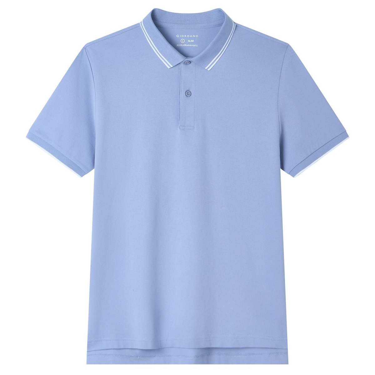 Giordano Men’s Slim Pique Solid Polo with Flat Knit Collar - first_variant_option_2 Premium Polo for Giordano