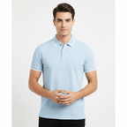 Giordano Men’s Slim Pique Solid Polo with Flat Knit Collar - Premium Polo