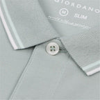 Giordano Men’s Slim Pique Solid Polo with Flat Knit Collar - Premium Polo