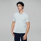 Giordano Men’s Slim Pique Solid Polo with Flat Knit Collar - Premium Polo