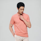Giordano Men’s Slim Pique Solid Polo with Flat Knit Collar - Premium Polo