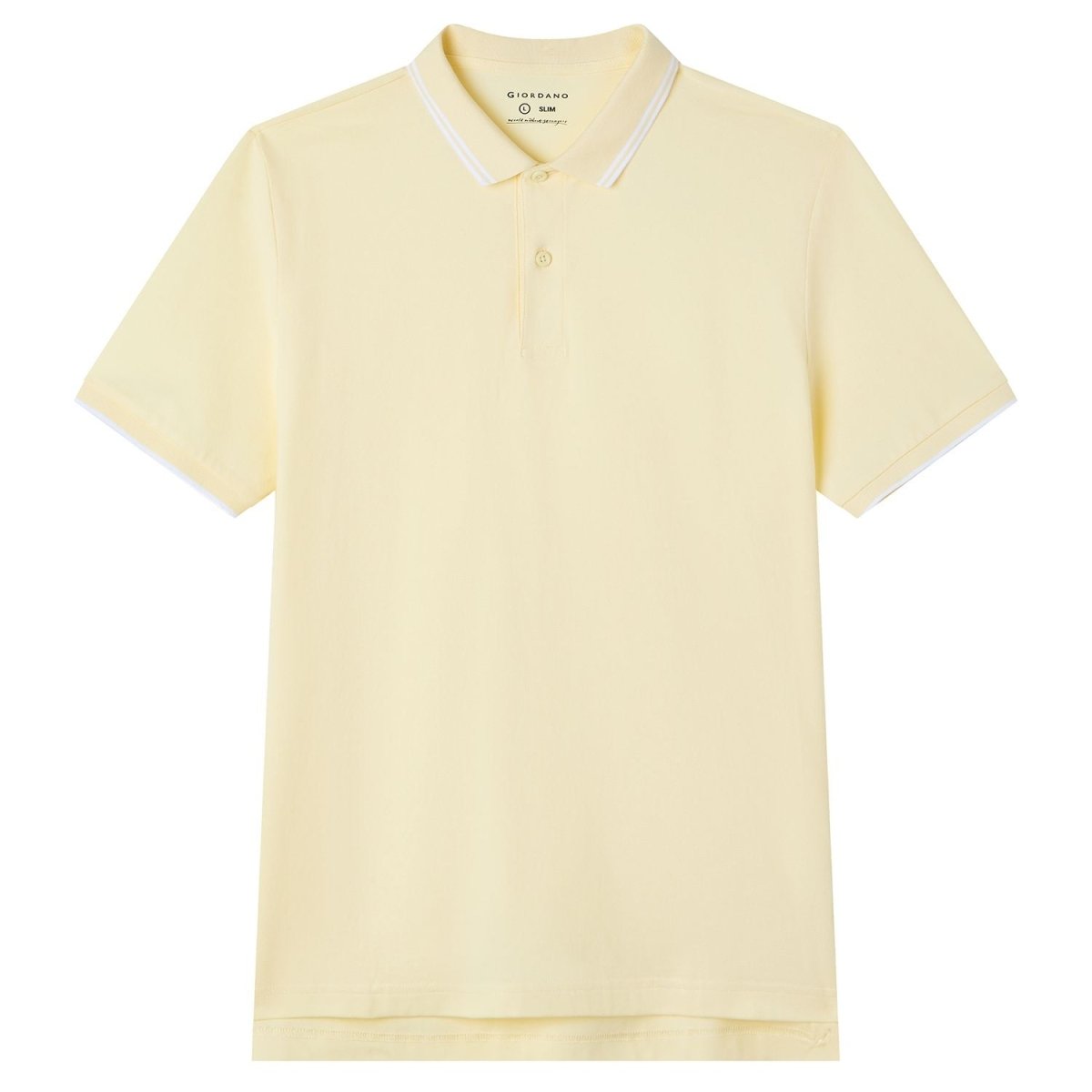 Giordano Men’s Slim Pique Solid Polo with Flat Knit Collar - first_variant_option_2 Premium Polo for Giordano