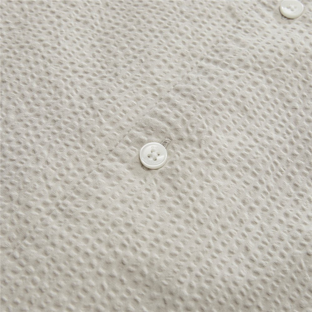 Giordano Men’s Slim Seersucker Short Sleeve Button Shirt - first_variant_option_2 Premium Shirt for Giordano