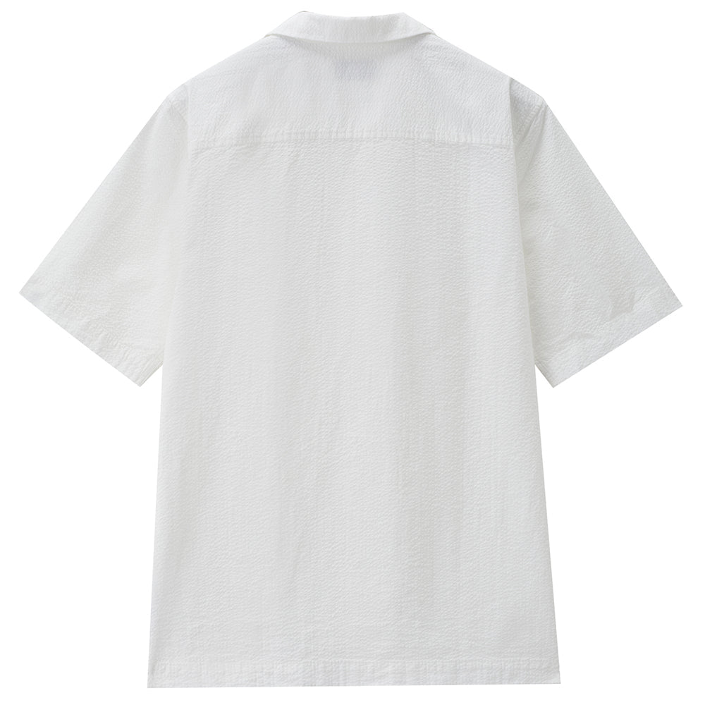 Giordano Men’s Slim Seersucker Short Sleeve Button Shirt - first_variant_option_2 Premium Shirt for Giordano