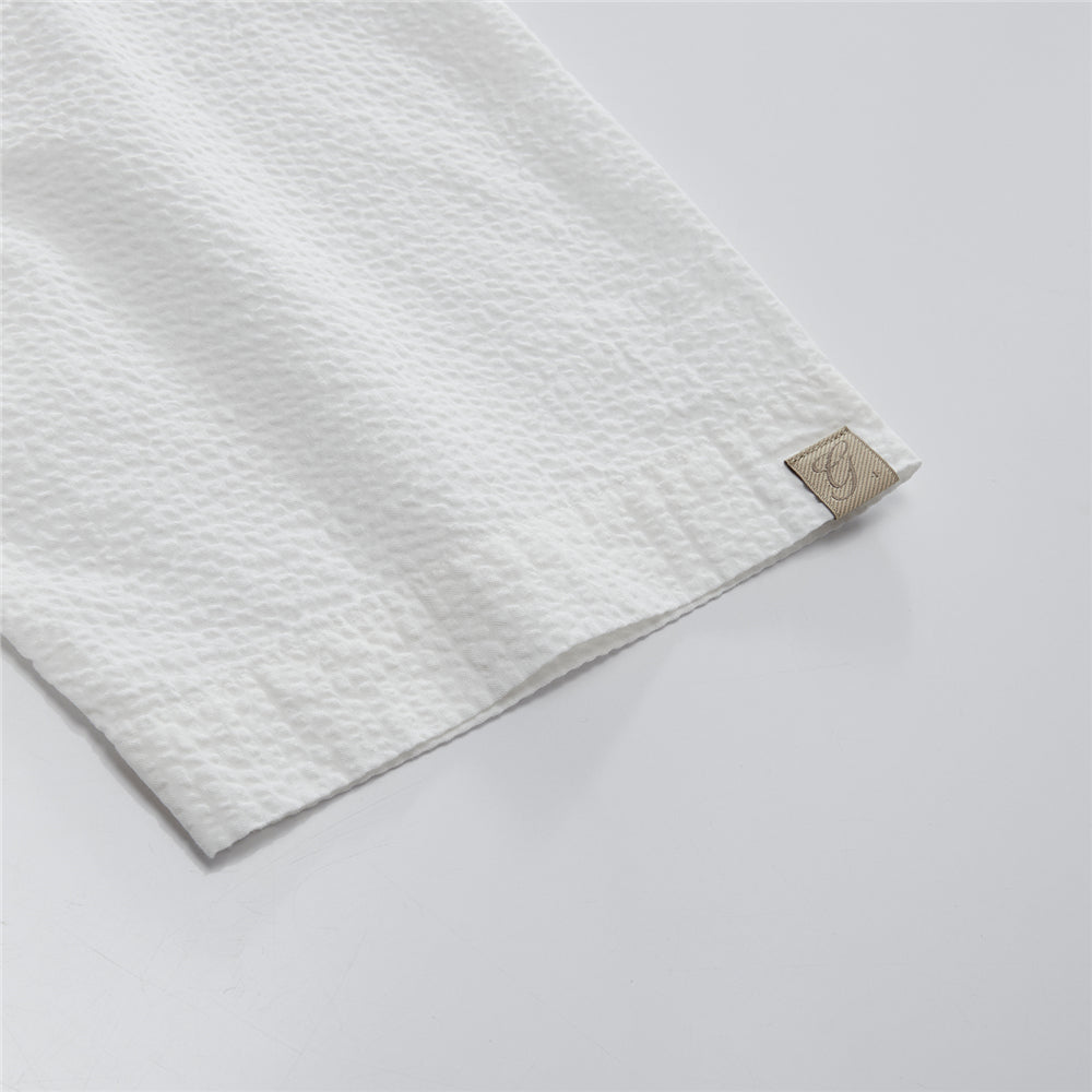 Giordano Men’s Slim Seersucker Short Sleeve Button Shirt - first_variant_option_2 Premium Shirt for Giordano