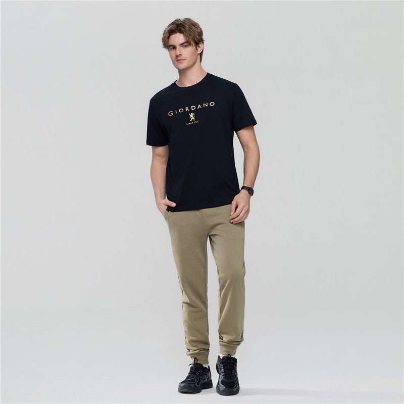 Giordano Men's Slim Taper French Terry Jogger With Elastic Waist - first_variant_option_2 Premium Joggers for Giordano
