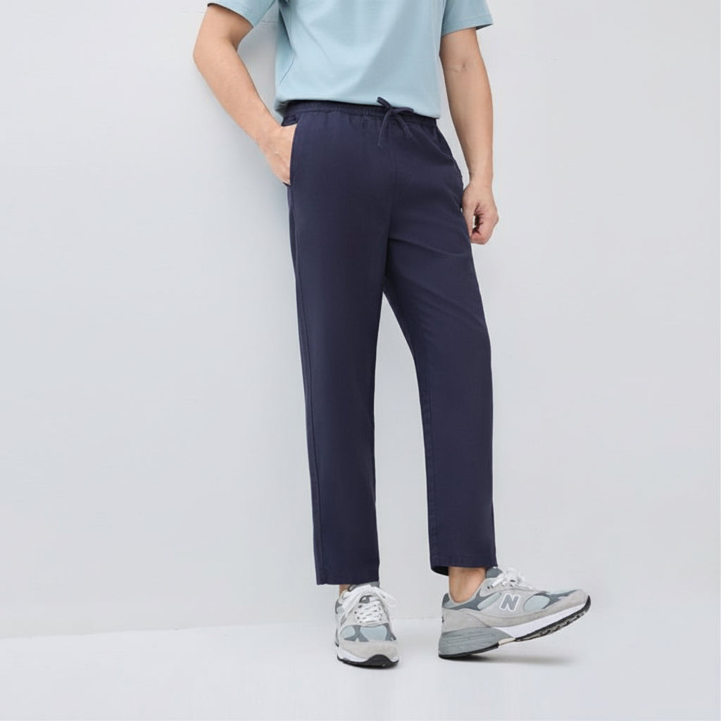 Giordano Men’s Slim Taper Linen Cotton Crop Pants - first_variant_option_2 Premium Pants for Giordano