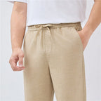 Giordano Men’s Slim Taper Linen Cotton Crop Pants - first_variant_option_2 Premium Pants for Giordano