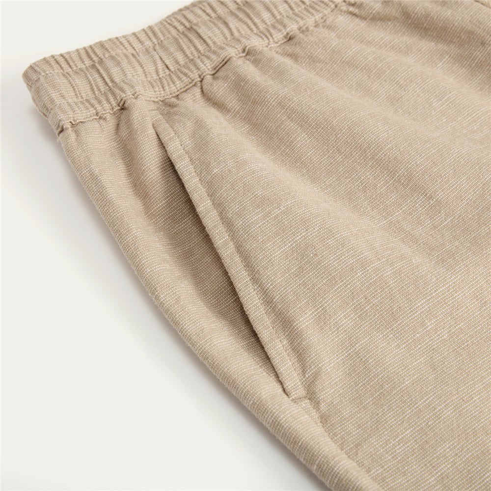 Giordano Men’s Slim Taper Linen Cotton Crop Pants - first_variant_option_2 Premium Pants for Giordano