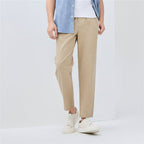 Giordano Men’s Slim Taper Linen Cotton Crop Pants - first_variant_option_2 Premium Pants for Giordano