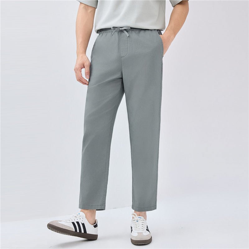 Giordano Men’s Slim Taper Linen Cotton Crop Pants - first_variant_option_2 Premium Pants for Giordano