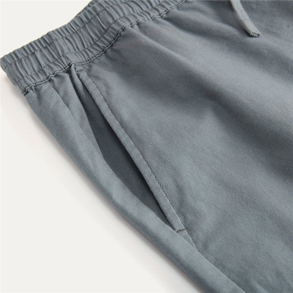 Giordano Men’s Slim Taper Linen Cotton Crop Pants - first_variant_option_2 Premium Pants for Giordano