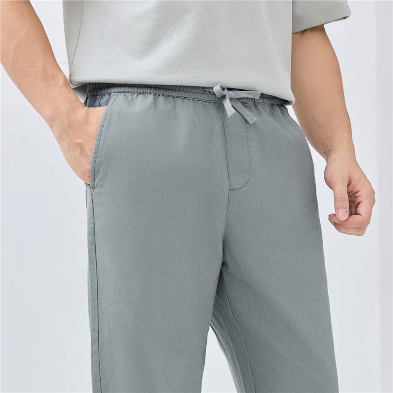Giordano Men’s Slim Taper Linen Cotton Crop Pants - first_variant_option_2 Premium Pants for Giordano