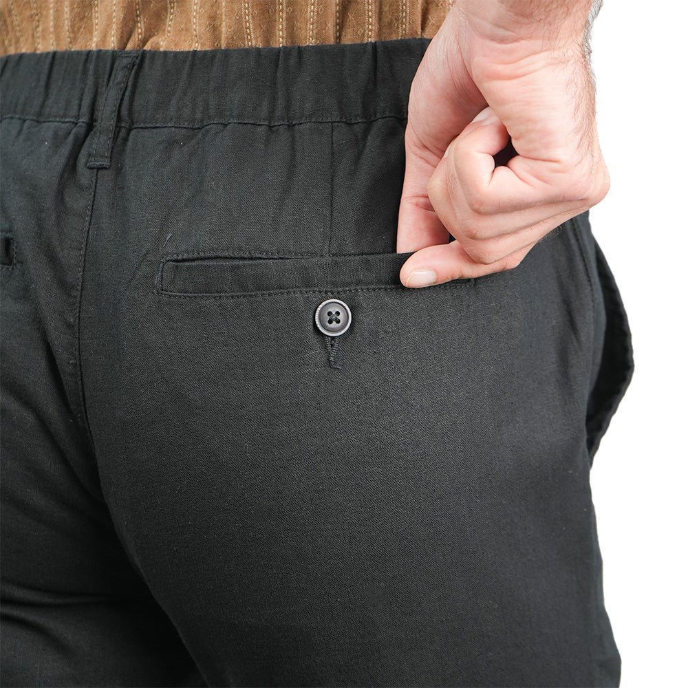 Giordano Men's Slim Taper Linen Cotton Khakis - Premium Pants